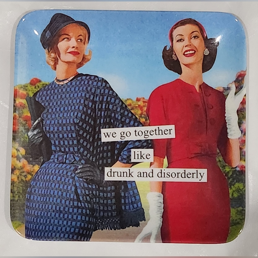 Anne Taintor fun melamine 5 1/2in. Trinket Jewelry dish
